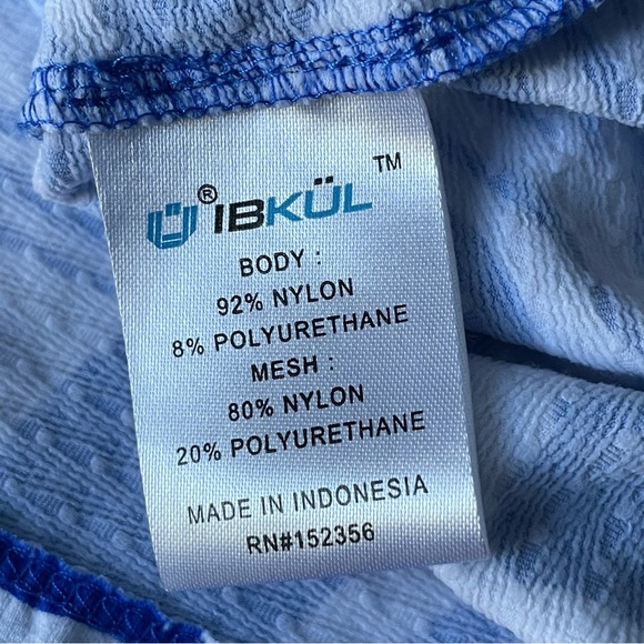 IBKUL BIANCA ROYAL BLUE Long Sleeve Mock Golf Tennis Shirt 47626 - Picture 15 of 16